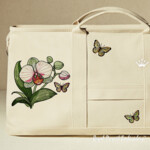 Orchid large with butterfly set in 4 sizes