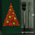 Ornate Christmas Tree Filled Machine Embroidery Design - 3 sizes
