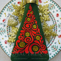 Ornate Christmas Tree Filled Machine Embroidery Design - 3 sizes