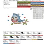 Patriotic Tweet Birds and Flag Machine Embroidery Designs Bundle - 4 sizes
