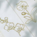 Two contour orchids set - 4 sizes