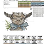 Baby goat with a bow medium - 4 sizes