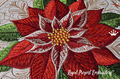 Poinsettia Christmas cup coaster ITH - 3 sizes