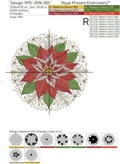 Poinsettia Christmas round ornament - 3 sizes