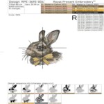 Portrait Rabbit with a bow boy - 3 sizes