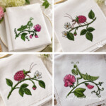 Botanical Insects with Flowers and Berries Machine Embroidery Designs Set - 4 Sizes