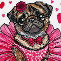 Pug Valentin Girl - 4 sizes