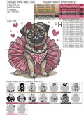 Pug Valentin Girl - 4 sizes