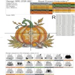 Autumn Pumpkin with Leaves and Acorns - 3 sizes