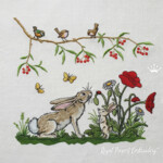 Summer Bunnies among Poppies and Wild Daisies - 3 sizes