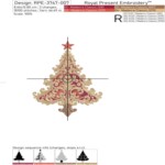 Red Baroque Christmas Tree with star - 4 sizes