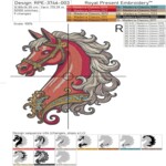 Red Horse Baroque portrait - 4 sizes