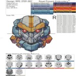 Robot Transformer portrait medium - 5 sizes