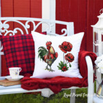 Large Rooster and Poppy set - 4 sizes