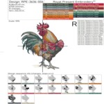 Large Rooster and Poppy set - 4 sizes