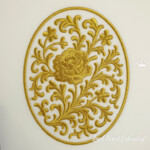 Ornement ovale Roses - 4 tailles