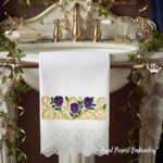 Baroque florid Border with Pansies - 4 sizes