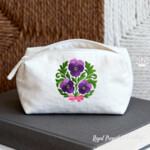 Round ornament with pansies - 3 sizes