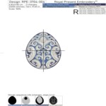 Blue egg in the Baroque style