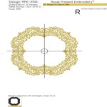 Cadre royal pour initiales rondes - 4 tailles