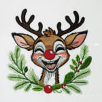 Rudolph Reindeer Portrait - 4 sizes