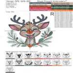 Rudolph Reindeer Portrait - 4 sizes