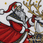 Fairytale Santa on a White Deer Large - 4 sizes