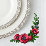 Field scarlet poppies corner - 4 sizes