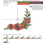 Field scarlet poppies corner - 4 sizes