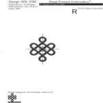 Celtic Knot Border Embroidery Design for Home Textiles - 3 sizes