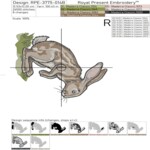 Bunny with a Flower and a Butterfly Set - 5 sizes