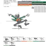 Skeleton Party Machine Embroidery Design Set - 3 Sizes Hoop 4x4