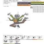 Skeleton Party Machine Embroidery Design Set - 3 Sizes Hoop 4x4