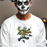 Dancing Skeleton in a scarf - 4 sizes