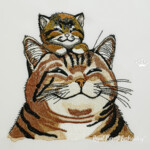 Daddy Cat with Kitten - 4 sizes