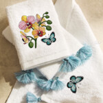 Petites orchidées avec papillon Set en 4 tailles