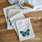 Orchids and butterfly set Medium in 4 sizes