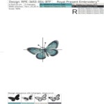 Orchids and butterfly set Medium in 4 sizes