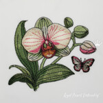 Nature's Charm: Orchid and Butterfly Set in 4 sizes