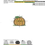 Small Sad Pumpkin Machine Embroidery Design - 4 Sizes