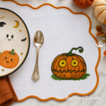 Small Pumpkin Faces Machine Embroidery Design Bundle – 4 Sizes Each