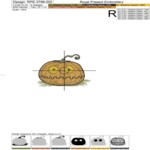 Small Pumpkin Faces Machine Embroidery Design Bundle – 4 Sizes Each