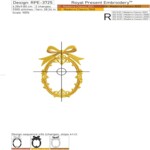 Small Vintage oval frame with bow - 4 sizes