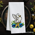 Spring Gosling with pansies - 4 sizes