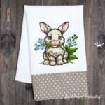 Spring rabbit with forget-me-nots medium - 4 sizes