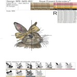 Portrait Rabbit with a bow girl - 3 sizes