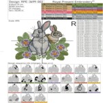 Spring meadow with rabbits - 4 sizes