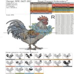 Spring Rooster with forget-me-nots Large - 5 sizes