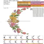 Spring garlands with tulips and daffodils - 4 sizes