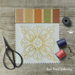 Square quilt with flower - 4 sizes